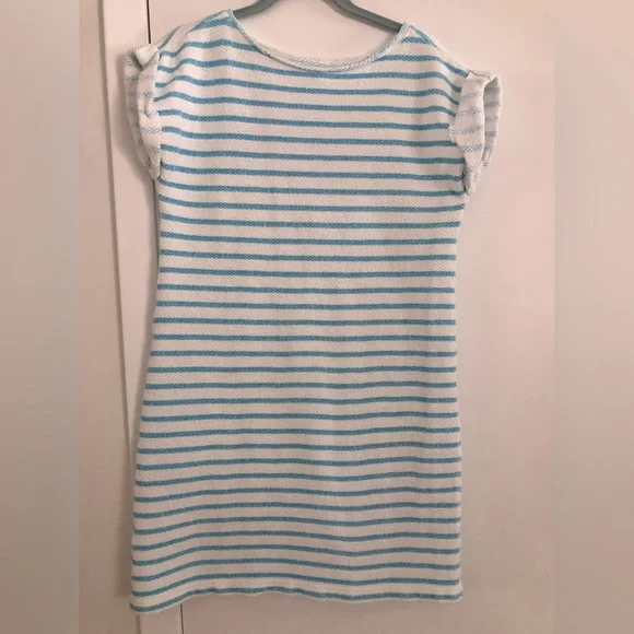 lou and grey white dress Lou & Grey Striped Linen Cotton Tie Back Mini Pocket Dress